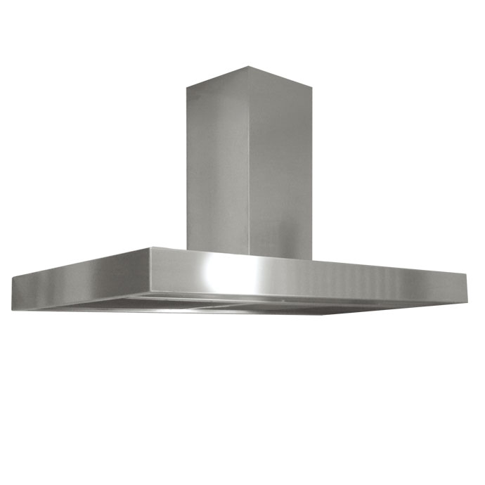 Edelstahl Dunstabzugshaube mit eckigem Design für moderne Küchen, Wandmontage