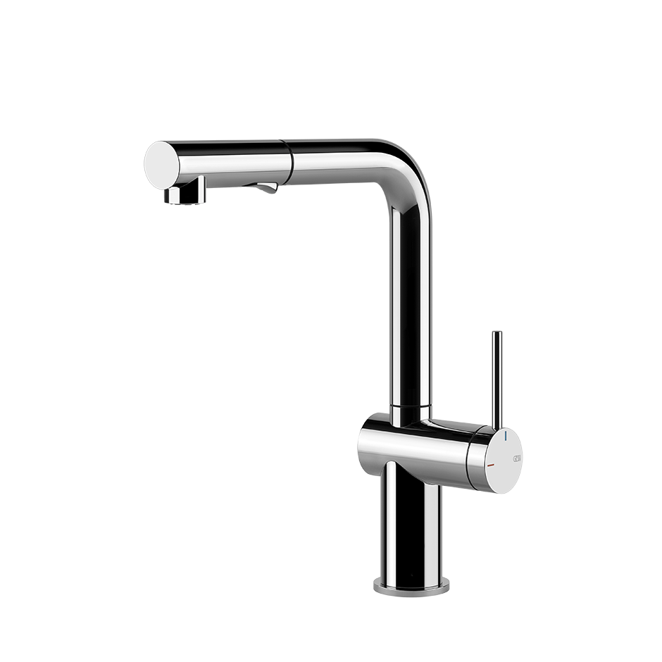 Moderne Küchenarmatur aus Chrom mit Einhebelmischer