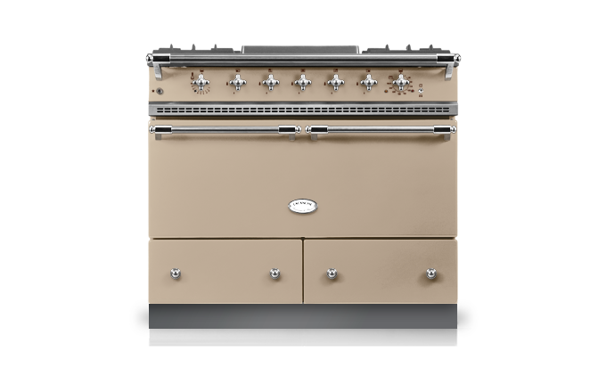 Bild des Lacanche Cluny 1000 Grand Chef: 100-cm Kochstation mit mehreren Brennern, großem Backofen und Stauraum, ideal für tägliches Kochen und besondere Anlässe; hochwertige französische Fertigung