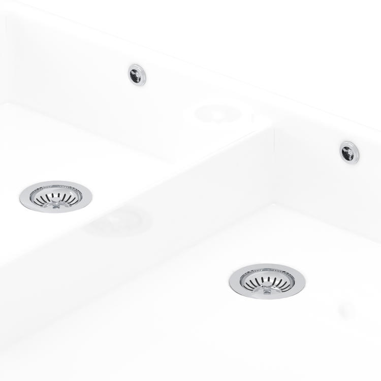 Whirlpool, Bad, Badewanne, Abfluss, Edelstahl