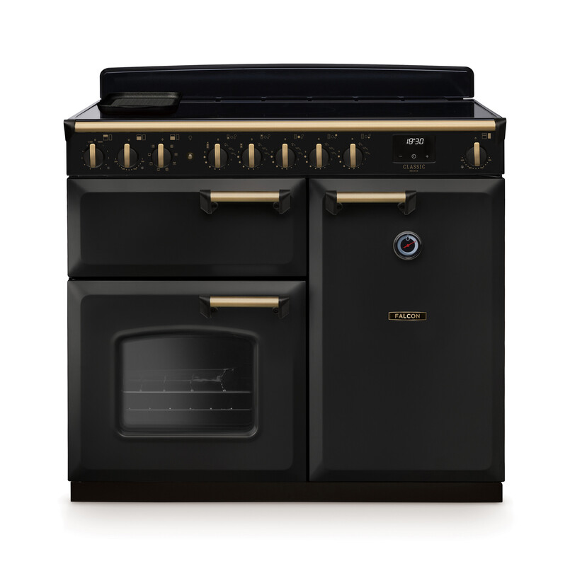 Falcon Classic Induktionsherd 90cm, schwarz, Retro-Design
