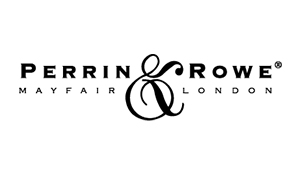 Logo der Marke Perrin & Rowe aus Mayfair, London, Hersteller von hochwertigen Armaturen und Badaccessoires