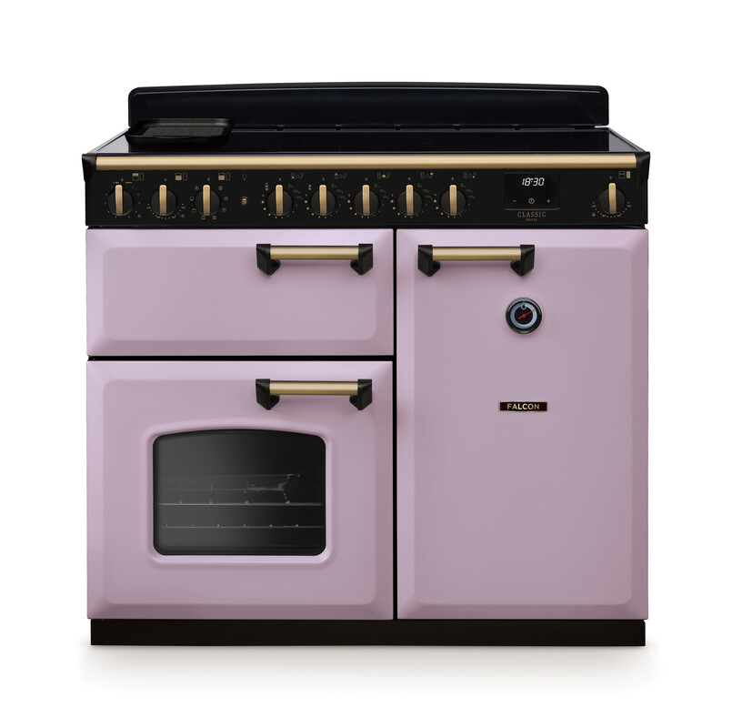 Rosa Retro-Standherd Falcon Classic 90 mit Doppelofen
