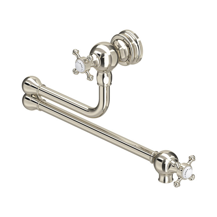 Schwenkbarer Topffüller, Wandmontage, klassisch, Chrom
