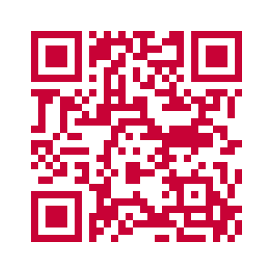Abbildung eines rot gefärbten QR-Codes, der für das Scannen mit einem Smartphone oder Tablet geeignet ist