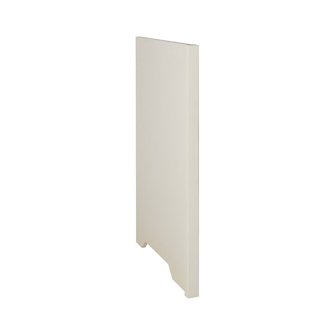 Weiße Holz-Seitenwand, ideal als Ergänzung für Schränke oder Regale