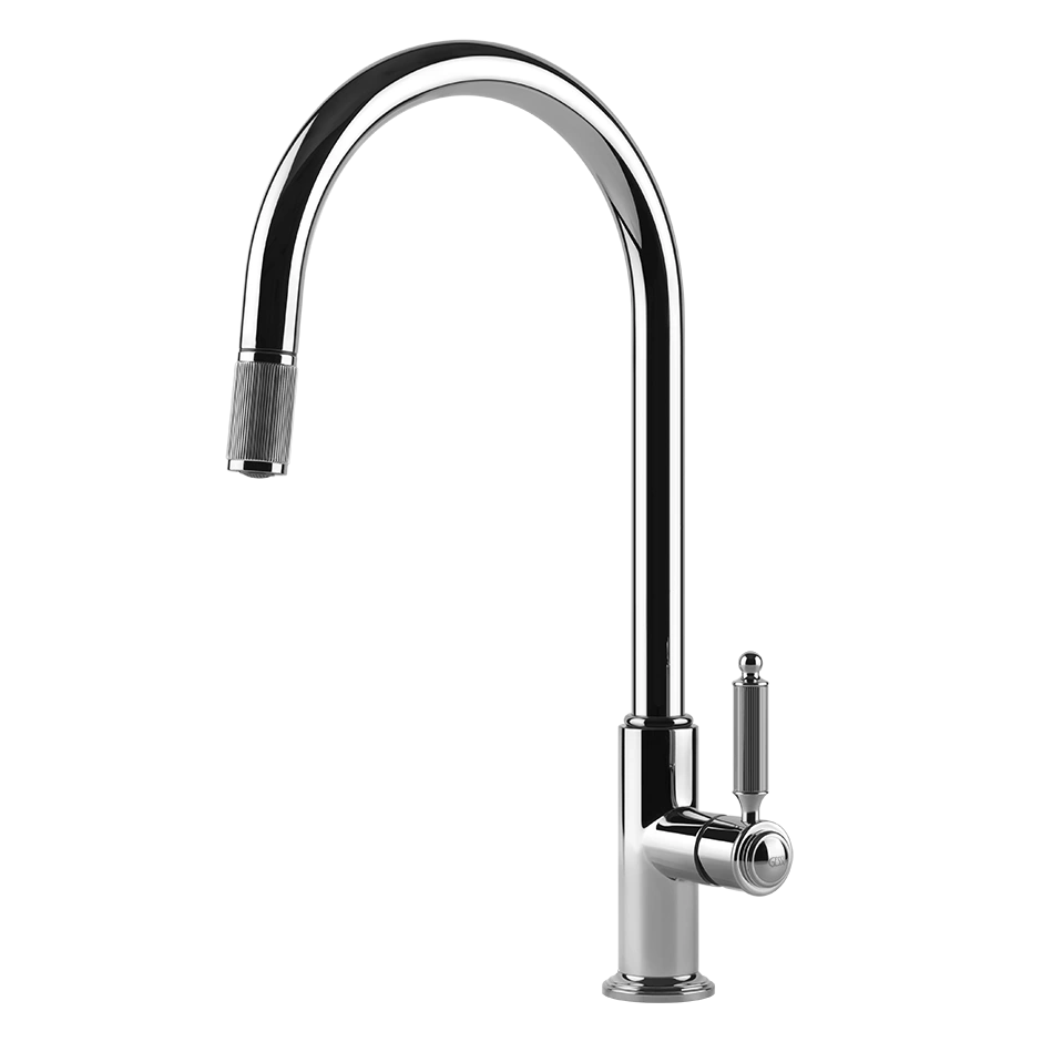 Gessi Venti20 Küchenarmatur mit Schwenkarm & Auszugsbrause