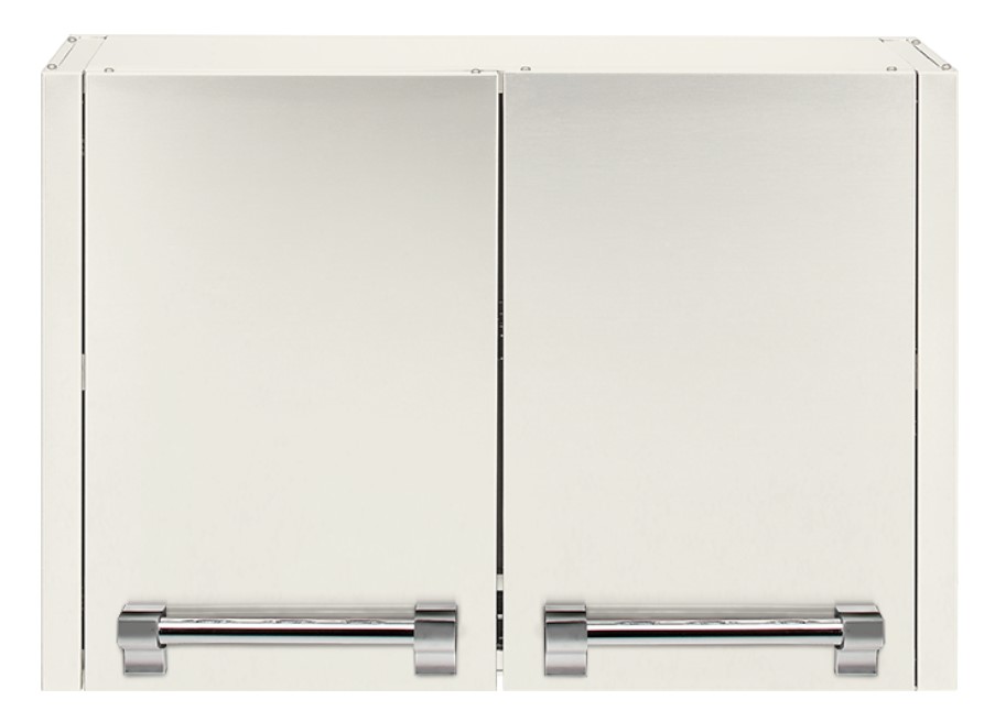 Doppeltür-Einbauschrank aus Edelstahl für Außenküche, ideal zur Aufbewahrung von Grillzubehör und Utensilien