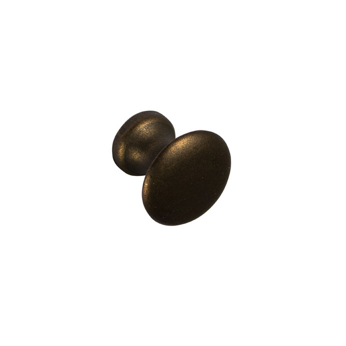 Runder Möbelknopf aus Metall in Antik-Bronze-Optik, geeignet für Schubladen, Schränke oder Kommoden
