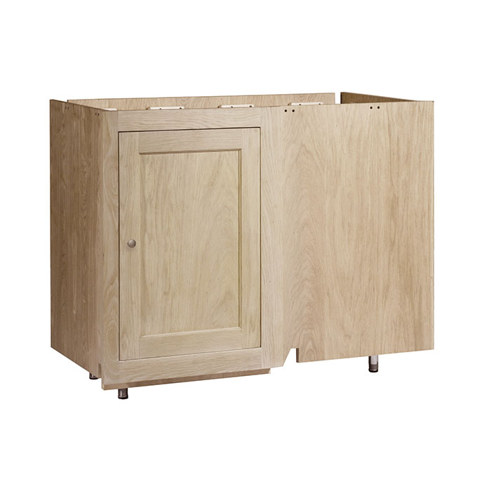 Heller Holz-Unterschrank mit einer Tür, geeignet für Küche oder Bad, modernes und schlichtes Design