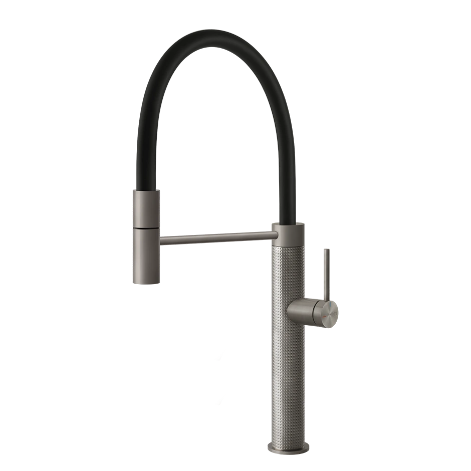 Design Küchenarmatur mit ausziehbarer Brause, Edelstahl