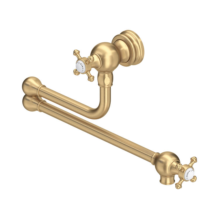 Schwenkbare Wandarmatur aus Messing im Retro-Design