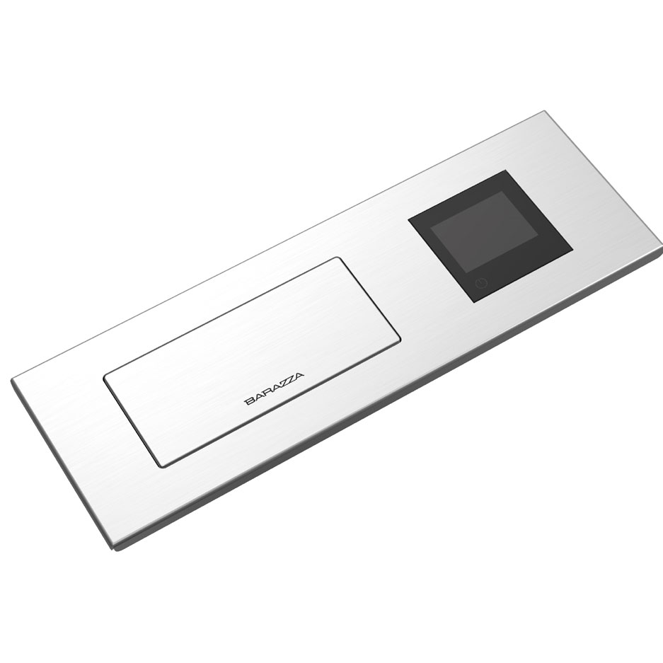 Barazza Bedienfeld aus Edelstahl mit integriertem Touchscreen, geeignet für moderne Küchen und Haushaltsgeräte