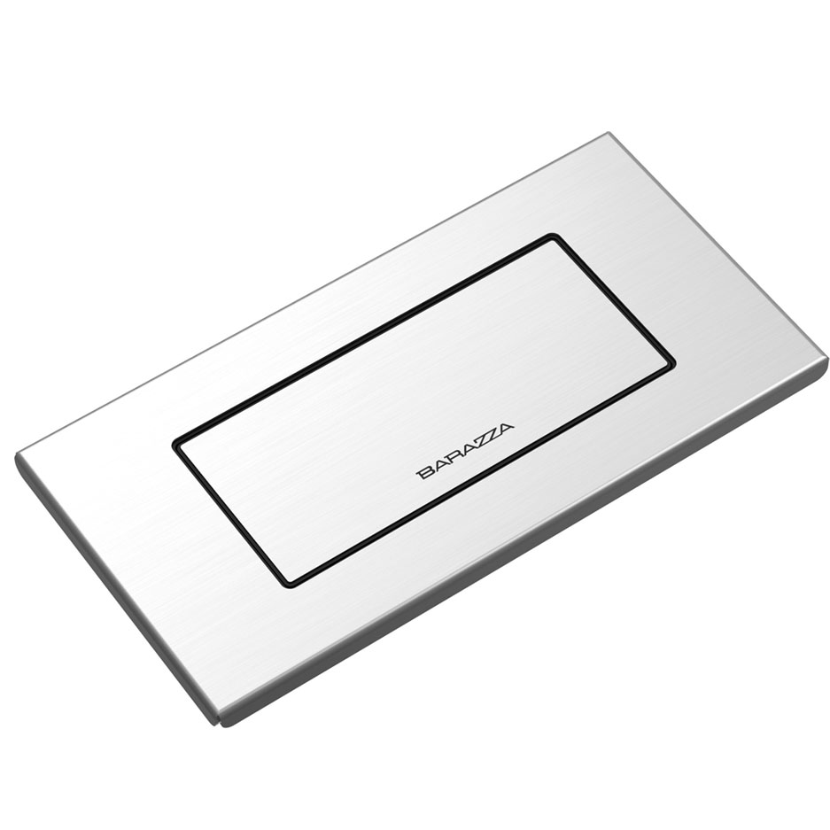 Rechteckige Edelstahl-Abdeckplatte von Barazza, geeignet für Küchenarmaturen, modernes und minimalistisches Design