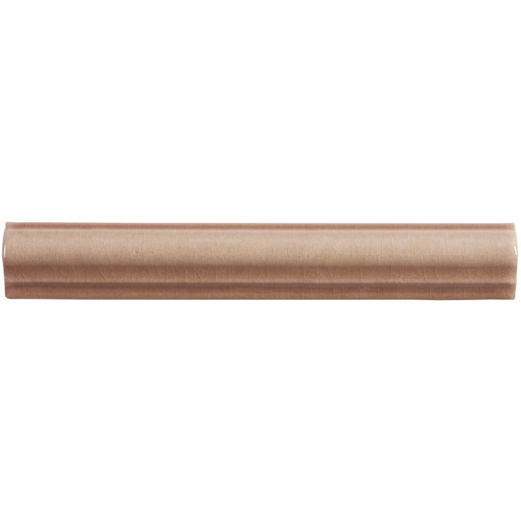 Glasierte Keramik-Abschlussleiste, beige Bordüre