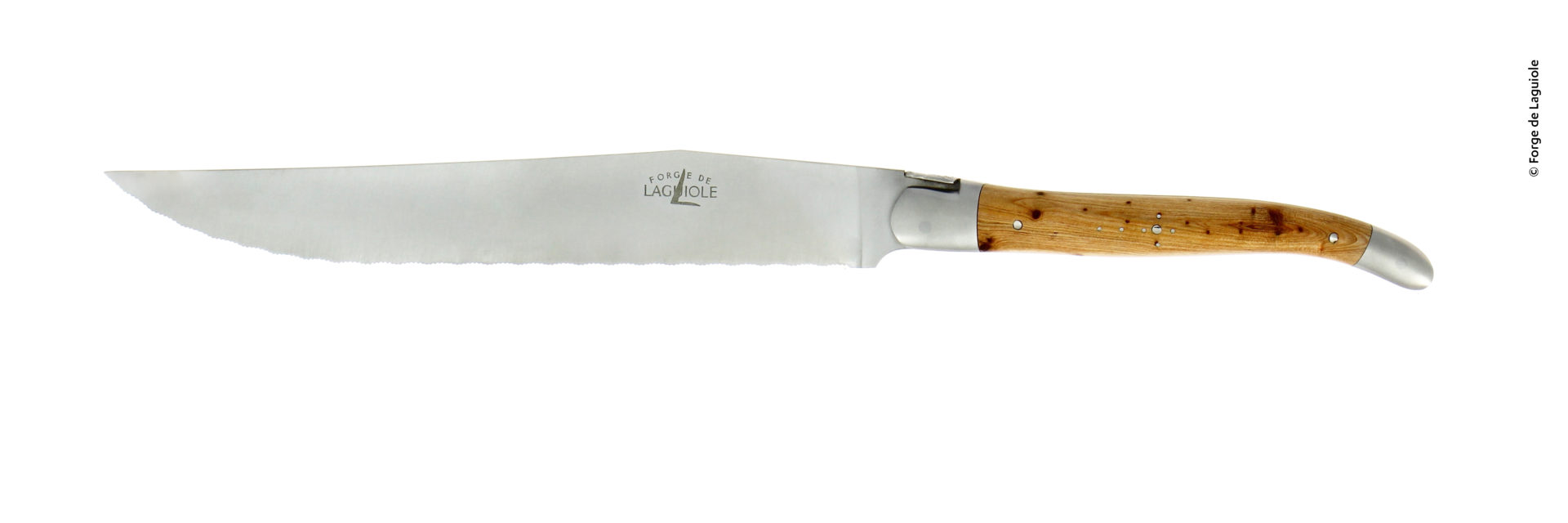 Brotmesser von Forge de Laguiole mit Wellenschliff und hochwertigem Holzgriff, ideal zum Schneiden von Brot und Backwaren
