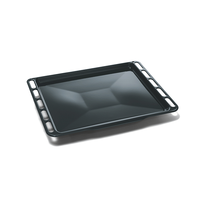 Schwarzes, emailliertes Backblech für den Backofen, ideal zum Backen und Braten