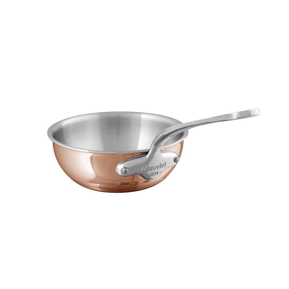Kupfer Schlagschüssel von Mauviel mit stabilem Griff, ideal zum Schlagen und Rühren