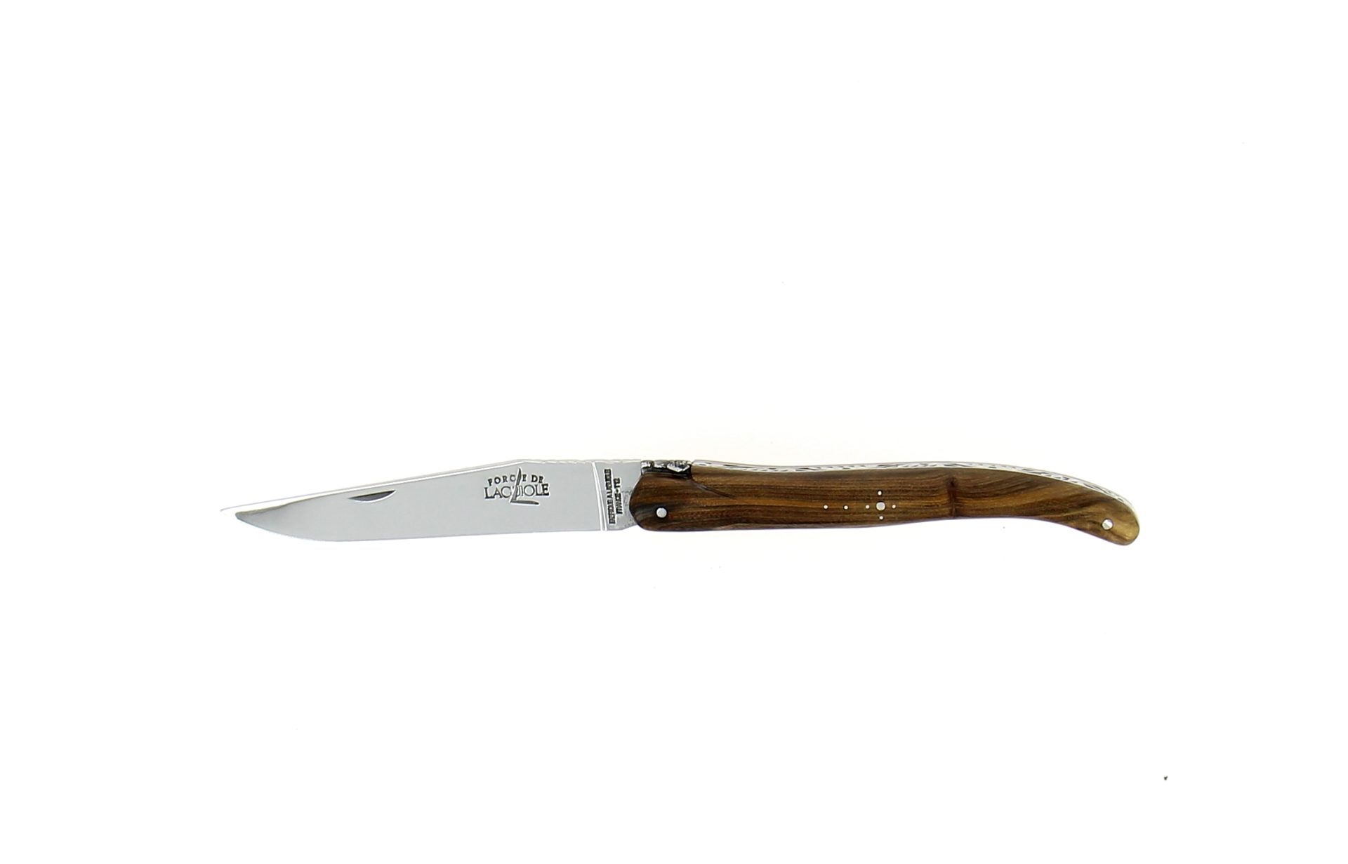 Elegantes Laguiole Taschenmesser mit Edelstahlklinge und ergonomischem Holzgriff, perfekt für Outdoor, Camping und Alltag