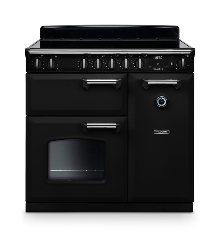 Falcon Classic Herd mit Doppelofen, Induktion, schwarz