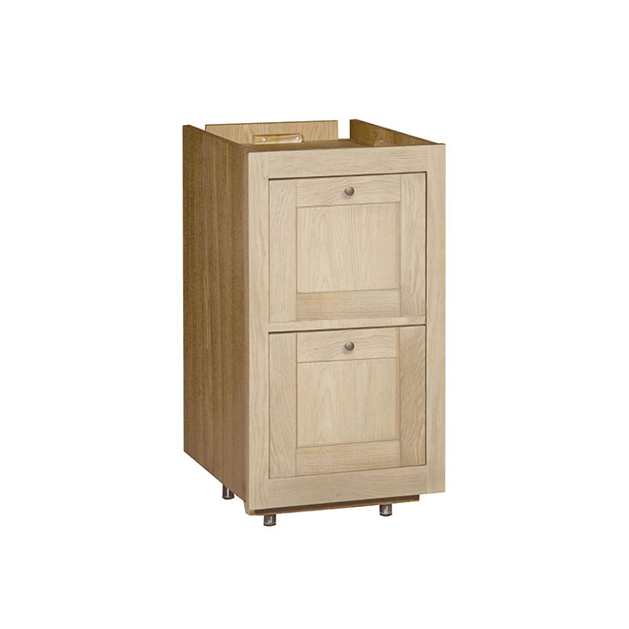 Holz-Unterschrank mit zwei Türen und moderner Optik, geeignet für vielseitige Aufbewahrung
