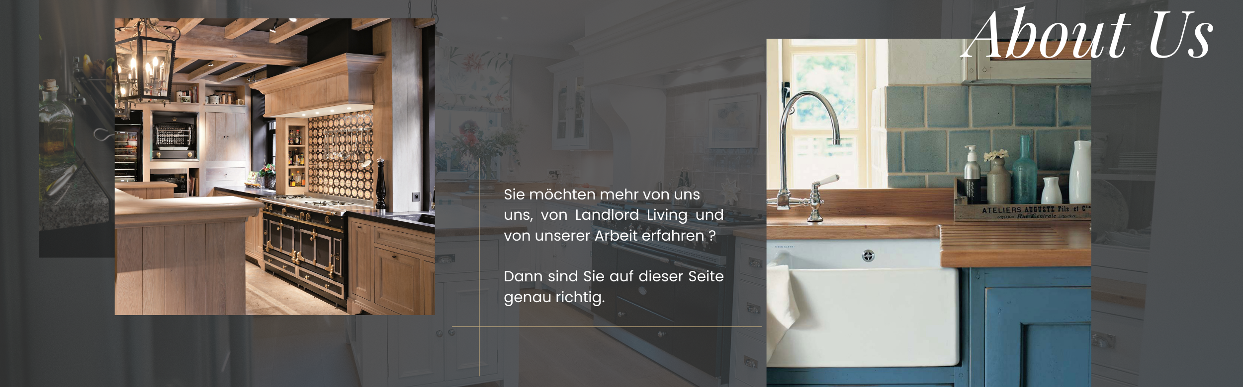 Elegante Landhausküchen mit Holzarbeitsflächen, modernen Armaturen und stilvoller Kücheneinrichtung, präsentiert von Landlord Living