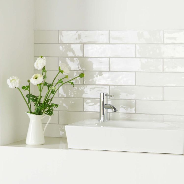 Cosmopolitan China White NARROW BRICK Wandfliesen