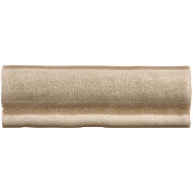 Beige Keramik-Bordüre mit Craquelé, Profilleiste