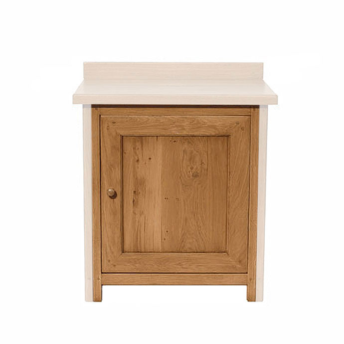 Holzkommode mit einer Tür und heller Ablagefläche, geeignet für Flur, Schlafzimmer oder Wohnzimmer