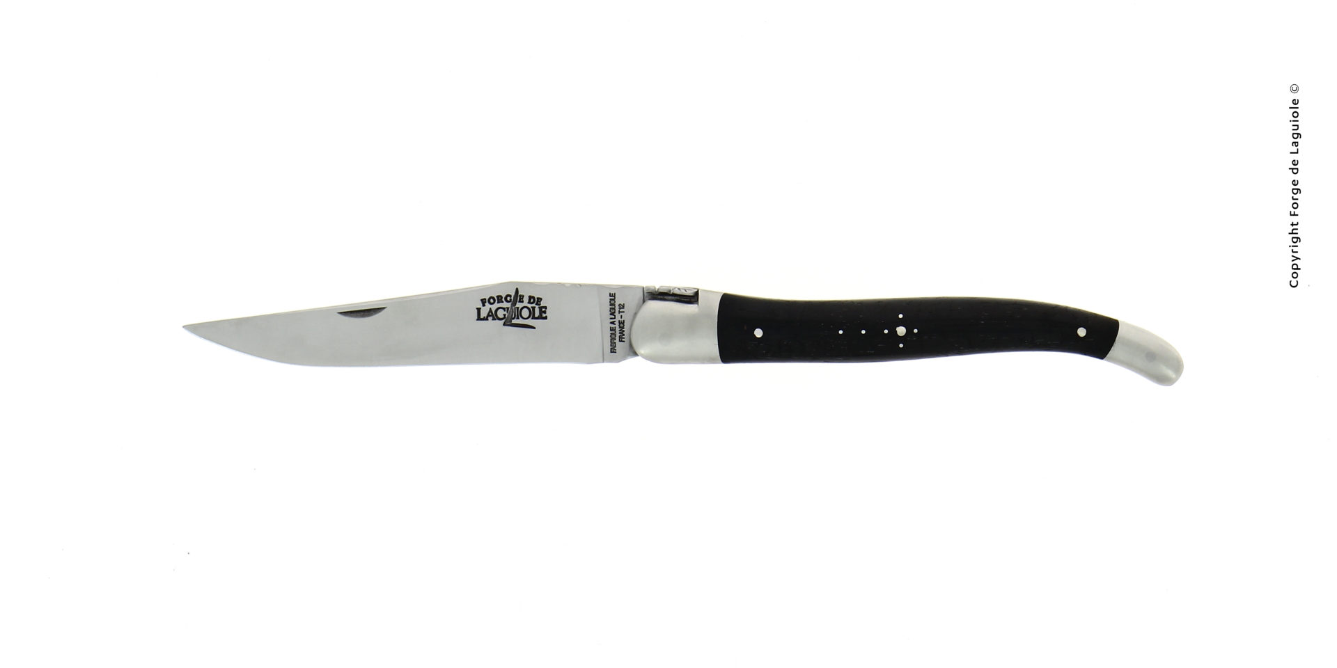 Hochwertiges Laguiole Taschenmesser mit Edelstahlklinge und schwarzem Griff, ideale Kombination aus Funktionalität und elegantem Design