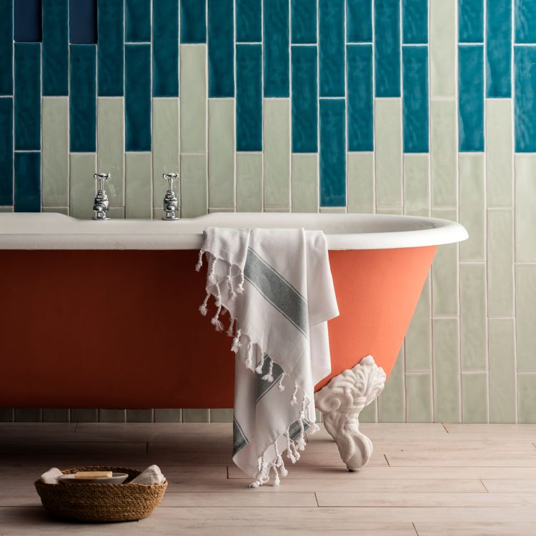 Handgefertigte Cosmopolitan Lagoon NARROW BRICK Fliesen