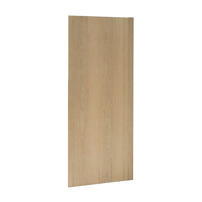 Unbehandelte Holztür aus Eiche, rechteckig und schlicht, ideal für den Innenbereich