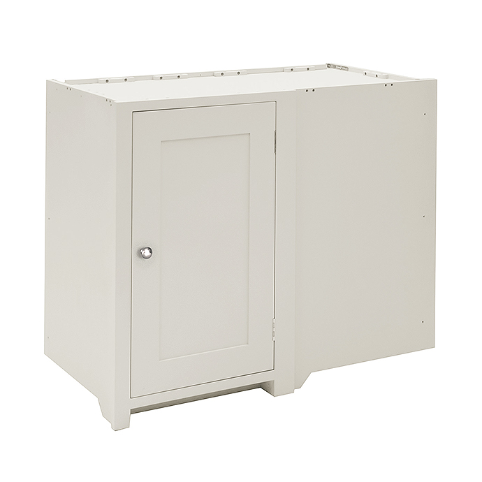 Weißer Küchenschrank-Unterschrank mit einer Tür und schlichtem, modernem Design