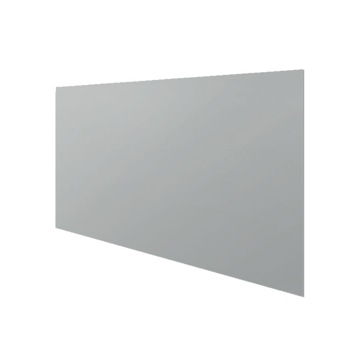 Transparente Glas-Küchenrückwand als Spritzschutz für die Küche, seitlich fotografiert