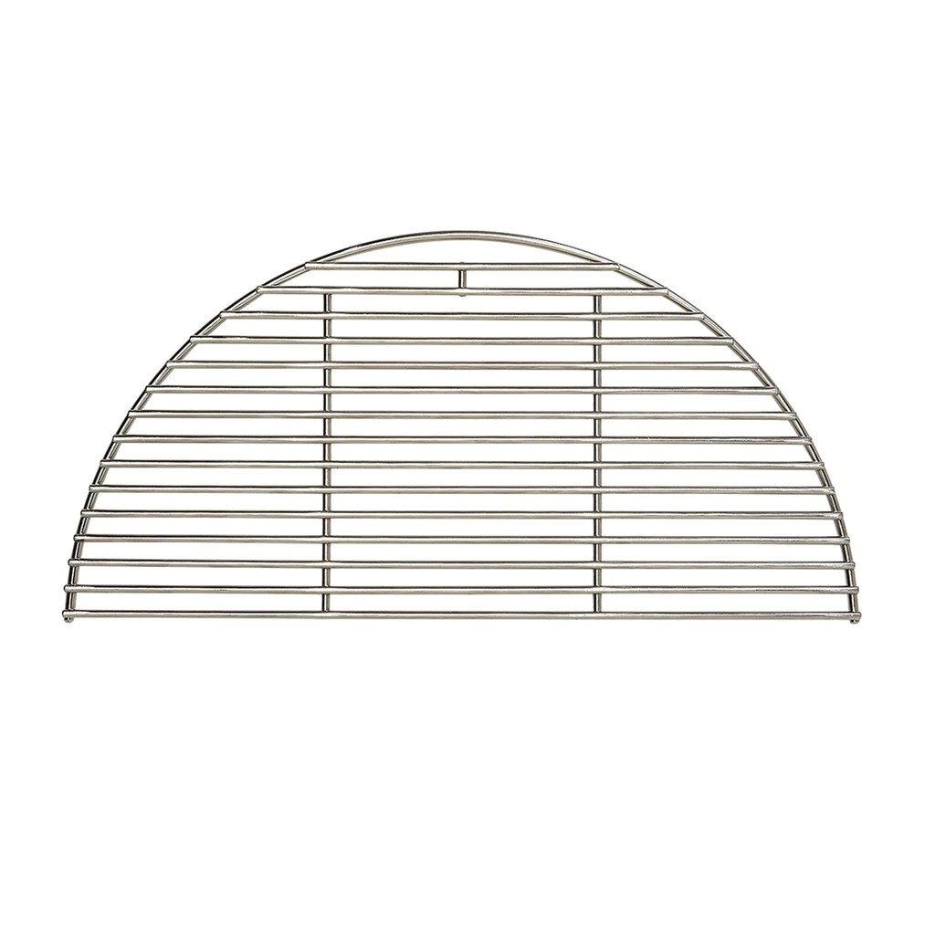 Halbrunder Edelstahl-Grillrost, geeignet für Grill oder Backofen, langlebig und pflegeleicht
