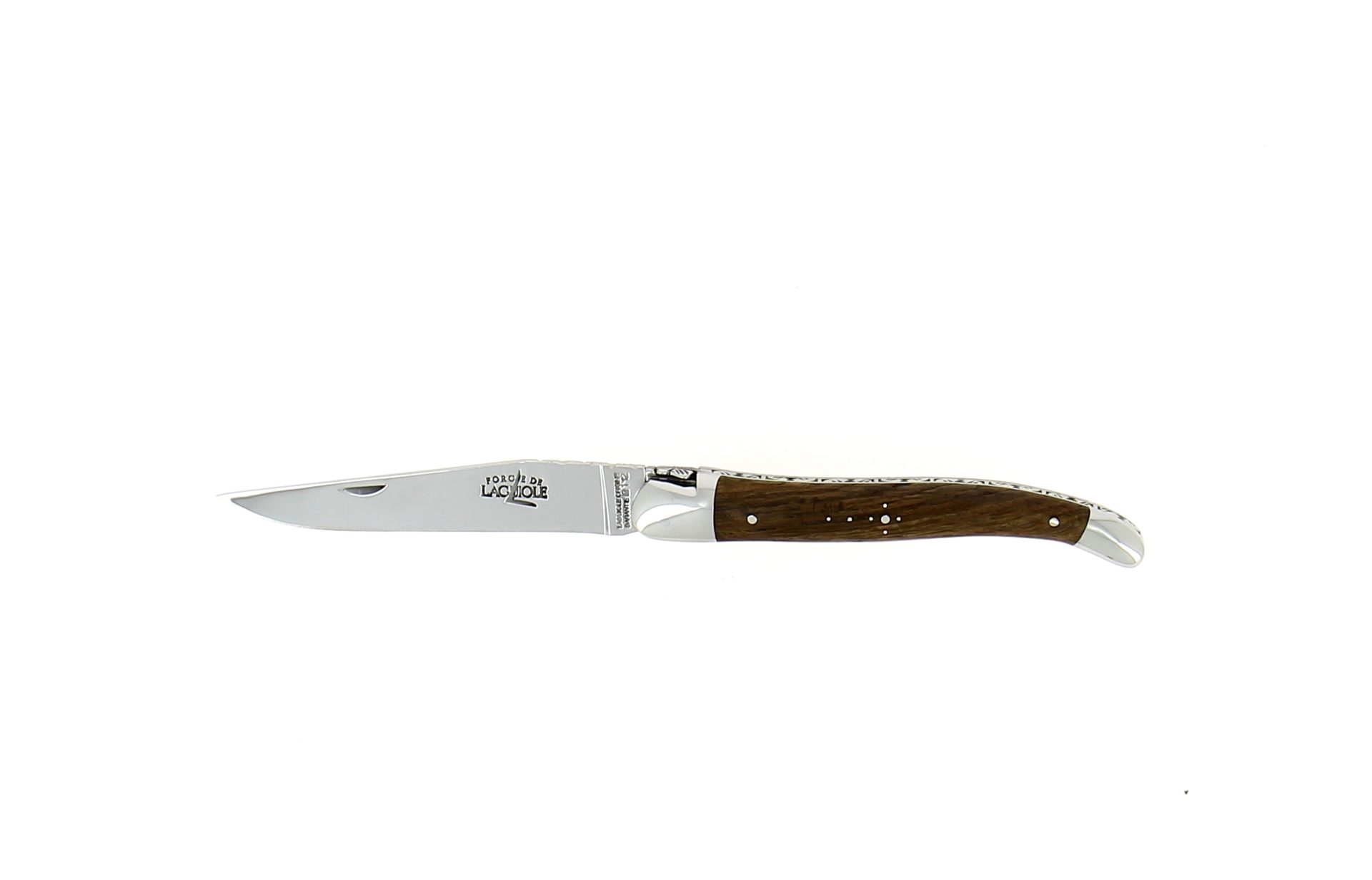 Laguiole Klappmesser mit Edelstahlklinge und edlem Holzgriff, ideal als praktisches Taschenmesser