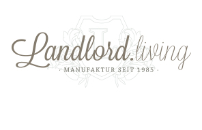 Logo von Landlord.living mit dem Schriftzug 'Manufaktur seit 1985' in eleganter Schrift